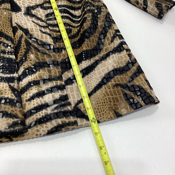 Selene Sport Animal Print Women's Blazer Jacket Button Front L - Picture 11 of 12